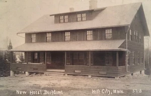 Vintage 1911 New Hotel & Deer Crossing Hill Lake Hill City postfrisch 2 RPPC Postkarten - Bild 1 von 8