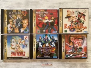 Sega Saturn Dynamite Deka & Snatcher & Virtua Cop 1 2 & Riglord Saga 1 2 set - Picture 1 of 14