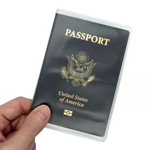 Clear Passport Cover Plastic Protector Vinyl ID Card Protector Case - Picture 1 of 5
