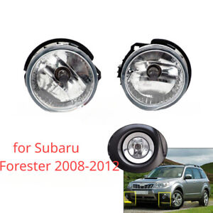 1 Set for Subaru Forester 2008-2012 Front Clear Fog Lamp & Fog Lamp Cover Trim