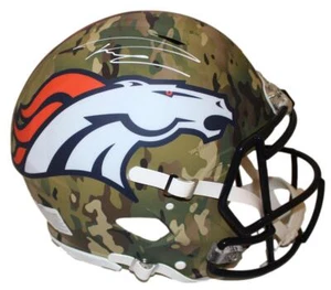 Russell Wilson Autographed Denver Broncos Authentic Camo Helmet FAN 36564 - Picture 1 of 4