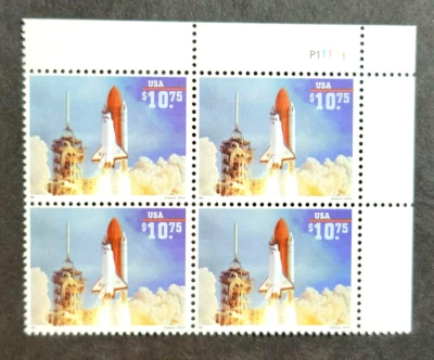 Scott #2544a Space Shuttle Endeavor Lift Off! Plate Block of 4 Stamps - MNH - Image 1 of 2