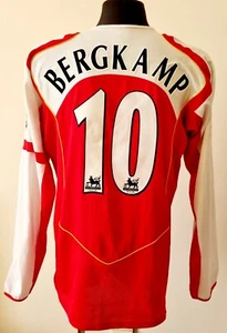Arsenal 2004 - 2005 Home football Nike long sleeve jersey #10 BERGKAMP size XL - Picture 1 of 11
