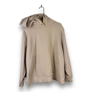 Athleta Womens Sz S Tan Fleece Hoodie Hooded Long Sleeve Pullover Winter Coozy - Picture 1 of 9