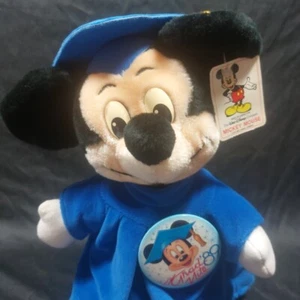 Prendedor Graduación Mickey Mouse Disneyland Disney Peluche Azul Vestido Borla Amarilla 1989 - Imagen 1 de 23
