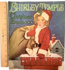 1937 Shirley Temple Christmas Activity Book 1770 Saalfield (No Paper Dolls) - Picture 1 of 10