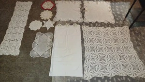 Doily Lot of 10 Small & Large See Description - Picture 1 of 5
