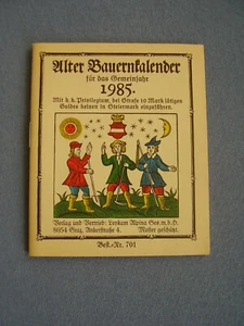 Farmers Calendar for the Common Year 1985 by Leykam Styria Graz Austria  - Picture 1 of 3