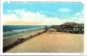 Boardwalk Casino Bathing Carolina Beach North Carolina Postcard - Picture 1 of 2