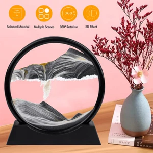 Fließendes Sandgemälde Bewegliches Sandkunstbild 3D Sandbilder Büro Dekoration - Bild 1 von 12