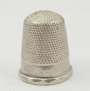 Antique Hallmarked 1921 Sterling Silver Sewing Thimble Silversmith James Swann 