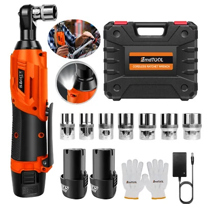 2 Akkus Akku Ratsche 360Nm Ratschenschlüssel 3/8'' Elektrische Knarrenschlüssel - Bild 1 von 4