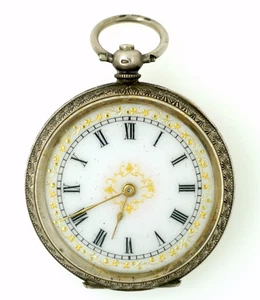 SWISS CYLINDER LADIES FOB WATCH 935 SILVER HALLMARKED SPARES & REPAIRS W79B - Picture 1 of 4
