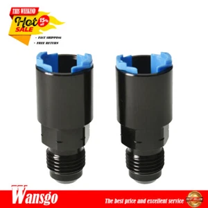 Fit For 6AN Male Flare 2pcs To 3/8 Quick-Disconnect Push-On Adapter Fuel Line - Picture 1 of 7