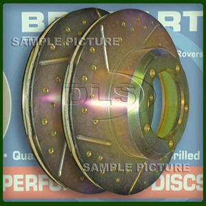 Range Rover L322 3.0TD6 Die FRT Grooved Perf Brake Discs VIN 6A228067 on (DA4619 - Picture 1 of 1