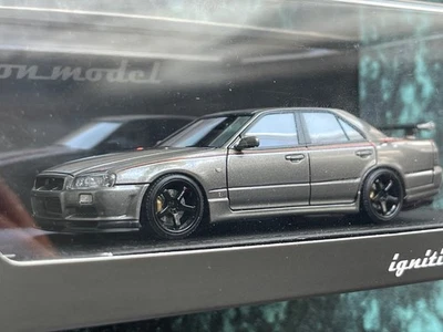 1:43 IGNITION Nissan Skyline 25GT Turbo ER34 GUN METALLIC 🩶 🔥🖤 Limited RARE - Image 1 of 4