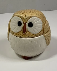 Kotobuki Japanische Keramik Hellbraun Eule Reis Schüssel Dessert Seite Behälter mit Deckel - Bild 1 von 9