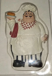 FAT CHEF REFRIGERATOR MAGNET Bistro Ceramic French 4" - Picture 1 of 1