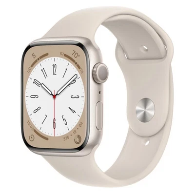 Apple Watch Series 8 45mm GPS+Cellular Aluminium Starlight - UK Model - GOOD B+ - Image 1 of 3