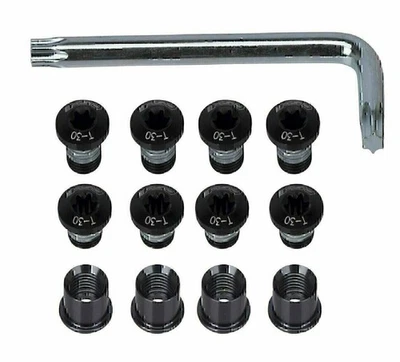 Chainring Bolt Kit FSA Road Triple Chainring Bolt Kit - (12 pieces) Black - Image 1 of 4