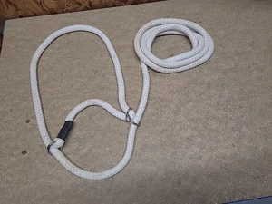 Rope Halter,Headcollar, One Size, Fully Adjustable Fits All. White.(Ref:253B) - Picture 1 of 3