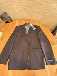 Vince Camuto Mens 46R Gray Textured Slim Stretch Wrinkle Resist Suit Jacket Only - Picture 1 of 5