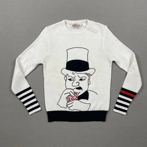 RAR Vintage 70er Damen Strick Pullover großer Pullover Pronto WC Felder bestickt - Bild 1 von 15