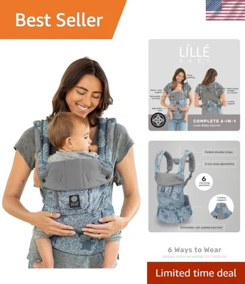 Эргономичная переноска от младенца до ребенка ясельного возраста 6 в 1 со здоровым дизайном для бедер, звездопад - Изображение 1 из 4