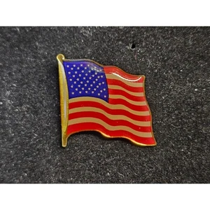 Prendedor de solapa esmaltada bandera Estados Unidos Estados Unidos vintage - Imagen 1 de 3