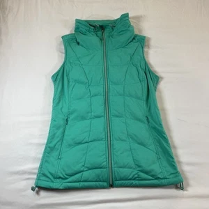 Athleta Vest Womens Small Teal Green Vistaline Quilted Puffer Funnel Neck - Picture 1 of 7