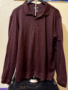 Van Heusen Herren Flex Polo Gr. XL Pull Over Classic Button dunkelrot burgund - Bild 1 von 6