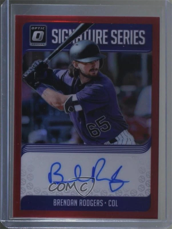 2018 Panini Donruss Optic Signature Series Red Prizm /15 Brendan Rodgers Auto - Image 1 of 2