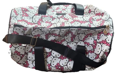 HELLO KITTY ROLLING DUFFLE LUGGAGE CARRY ON BAG SUITCASE Travel - Image 1 of 4
