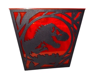 Jurassic Park rebirth popcorn bucket Black Red  Bin 9" Height Hexagonal - Picture 1 of 6