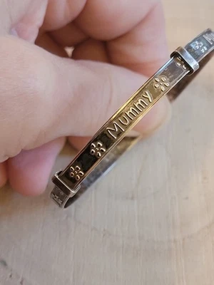 STERLING SILVER ADJUSTABLE 'MUMMY' KEEPSAKE BRACELET - Image 1 of 4