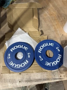 Rogue Fitness Change Plates - 5lb Pair - Set - Blue - 10 Pounds Total NEW - Picture 1 of 5