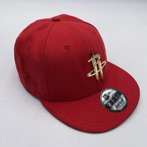 Cappello Houston Rockets Logo 3D Nuova Era 9Fifty SnapBack Regolabile Ottime Condizioni Rosso - Foto 1 di 12