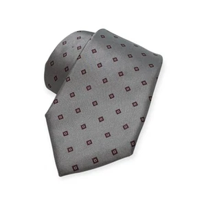 Neil Martin Italian Silk Patterned Tie - Grey with Business Accessory One Size - Picture 1 of 9