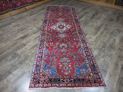 Alfombra turca tribal anatolia geométrica hecha a mano turca de colección 3,3 x 9,10 pies Foto 1 de 4