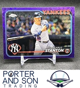 Giancarlo Stanton /250 Purple Refractor 2024 Topps Chrome Logofractor #275 NYY - Picture 1 of 2