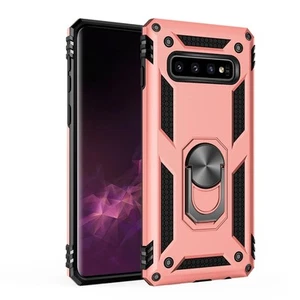 Cover Custodia Samsung Galaxy A8 2018 Antishock Rosa con Supporto Anello - Foto 1 di 1