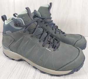 Oboz Sypes Mid B-Dry Womens Boot Sz 9.5 Dark Sage Leather Waterproof Hiking Boot - Picture 1 of 11
