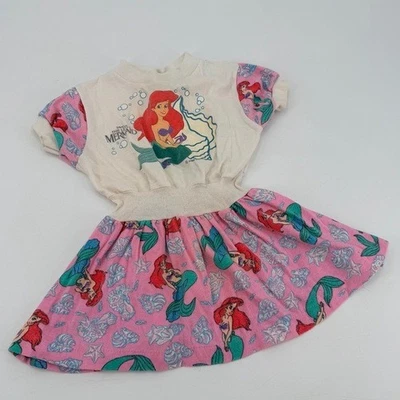 Vestido Disney Sirenita Vintage Años 90 3T DEFECTUOSO Foto 1 de 4