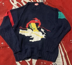Vintage Merona Sport Ski Baumwolle Strick Pullover Herren Größe Large Navy " - Bild 1 von 8