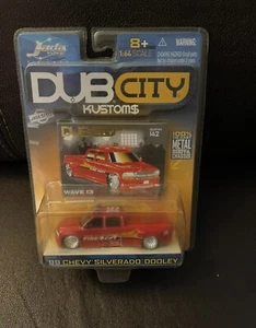 JADA DUB 1999 CHEVY SILVERDO DOOLEY FIRE DEPT. TRUCK 1:64 WAVE 13 142 #78 - Picture 1 of 2