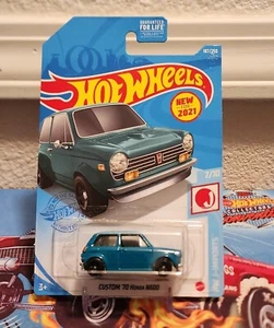 Hot Wheels Custom '70 Honda N600 187/250 Teal 2021 Mainline B - Picture 1 of 3