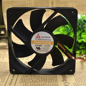 Y.S.TECH FD481225HB 12025 12CM DC 48V 0.17A 3-pin double ball server fan - Picture 1 of 4