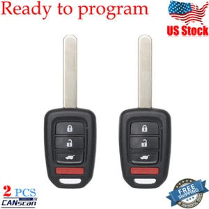 2 For 2017-2021 Honda Civic Hatchback Remote Car Keyless Key Fob MLBHLIK6-1TA 4B - Picture 1 of 7