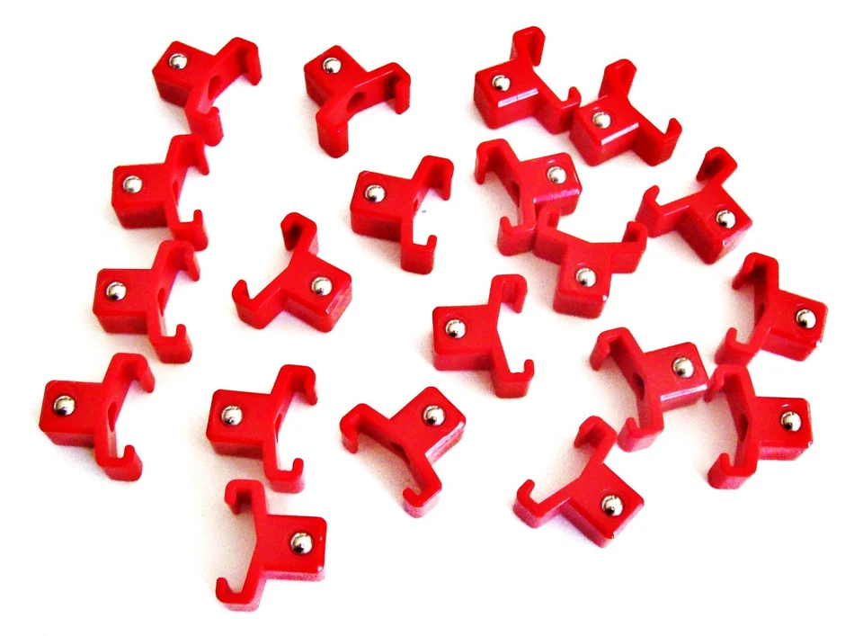 GOLIATH INDUSTRIAL TOOL 20 GOLIATH INDUSTRIAL ABS 1/2" RED REPLACEMENT SOCKET RACK RAIL CLIPS SC12R