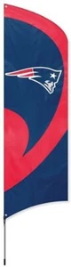 New England Patriots Tall Team Flag Tailgating Flag Kit 8.5 x 2.5 feet with Pole - Picture 1 of 1